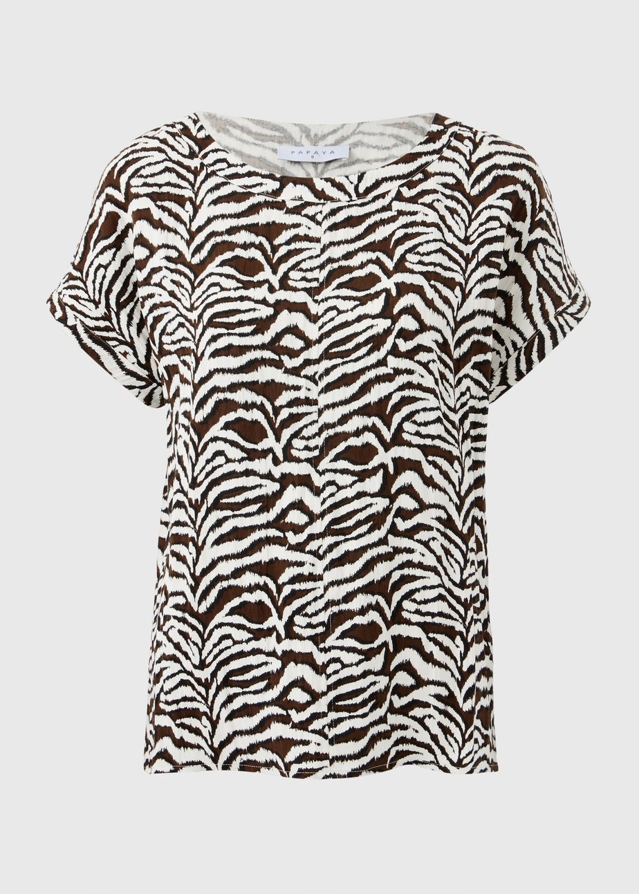Chocolate Brown Zebra Print Box Top
