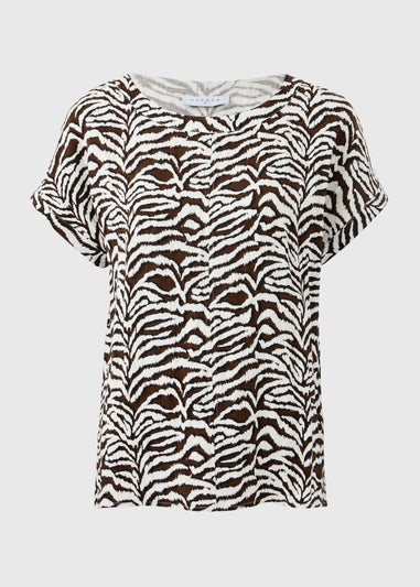 Chocolate Brown Zebra Print Box Top