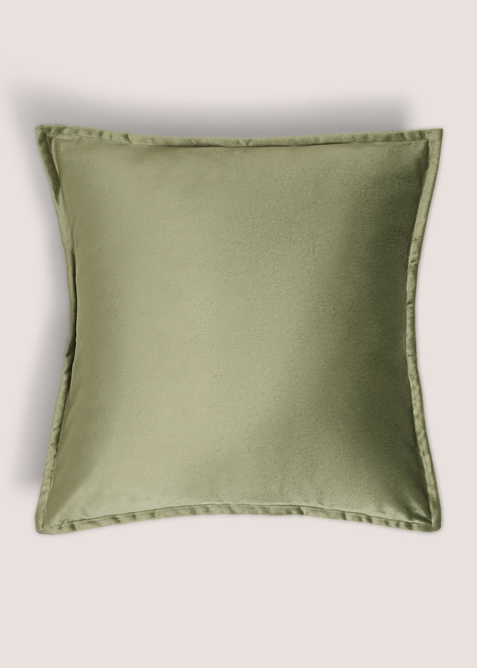 Olive Plain Velvet Cushion