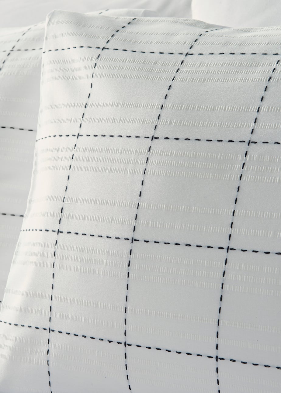 White Check Duvet Set