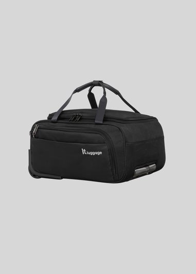 IT Luggage Black Underseat Soft Trolley Bag Suitcase