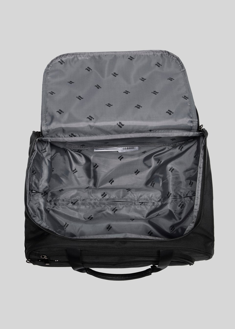 IT Luggage Black Underseat Soft Trolley Bag Suitcase