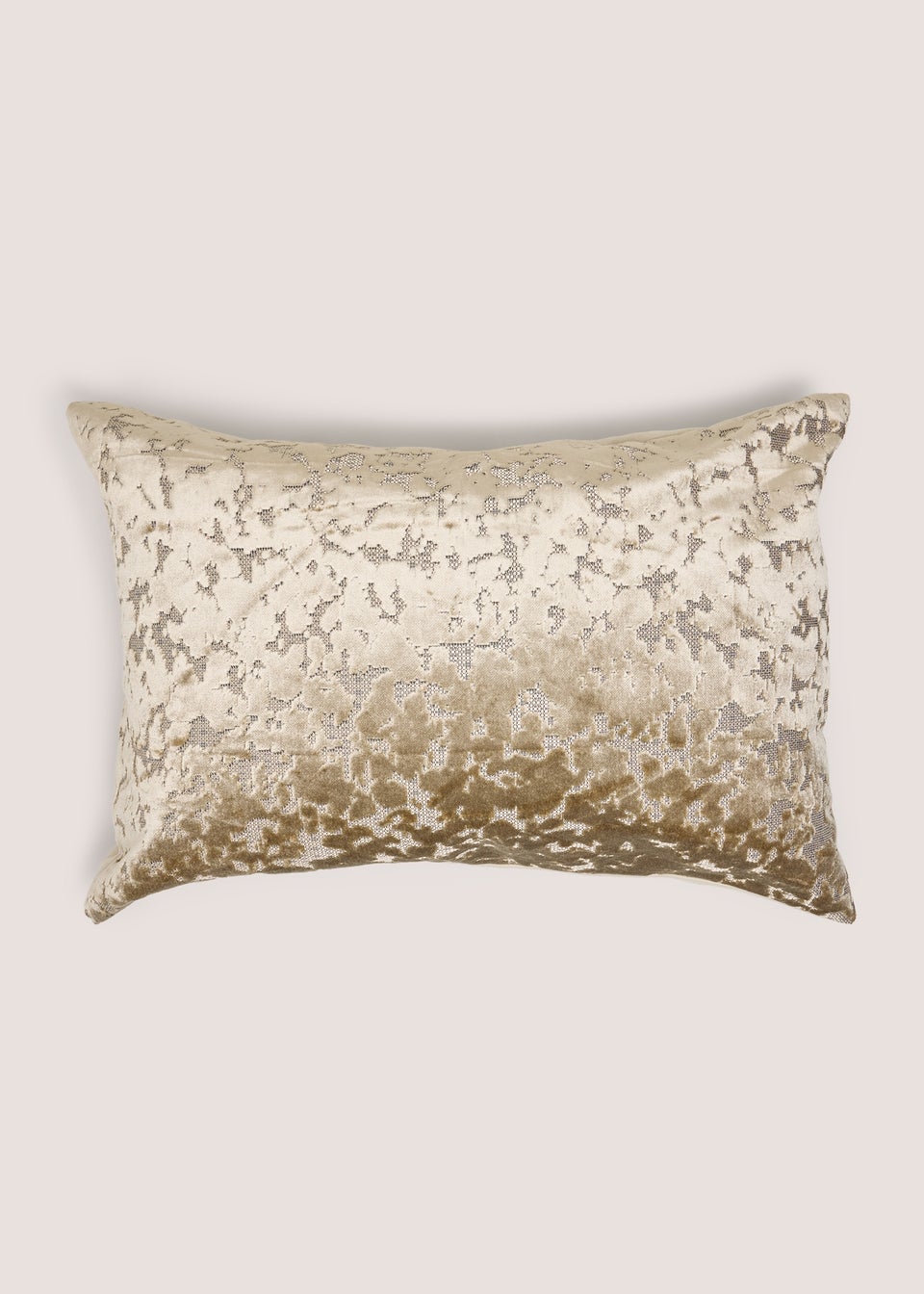 Champagne Mottle Cut Velvet Cushion