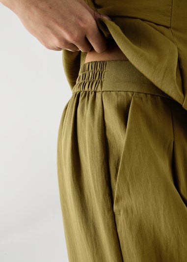 Et Vous Olive Wide Leg Co Ord Trousers