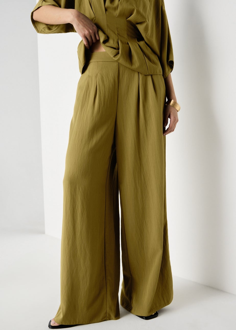 Et Vous Olive Wide Leg Co Ord Trousers