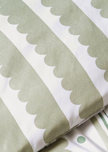 Green Harlequin Print Microfibre Duvet Set