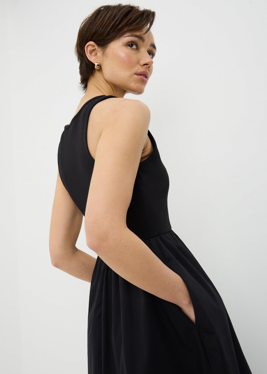 Black 2 in 1 Midi Dress