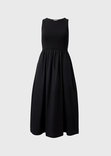 Black 2 in 1 Midi Dress