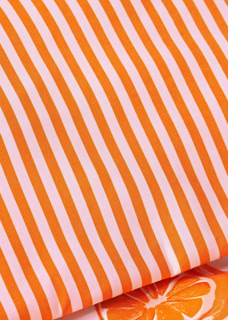 Orange Print Microfibre Duvet Set