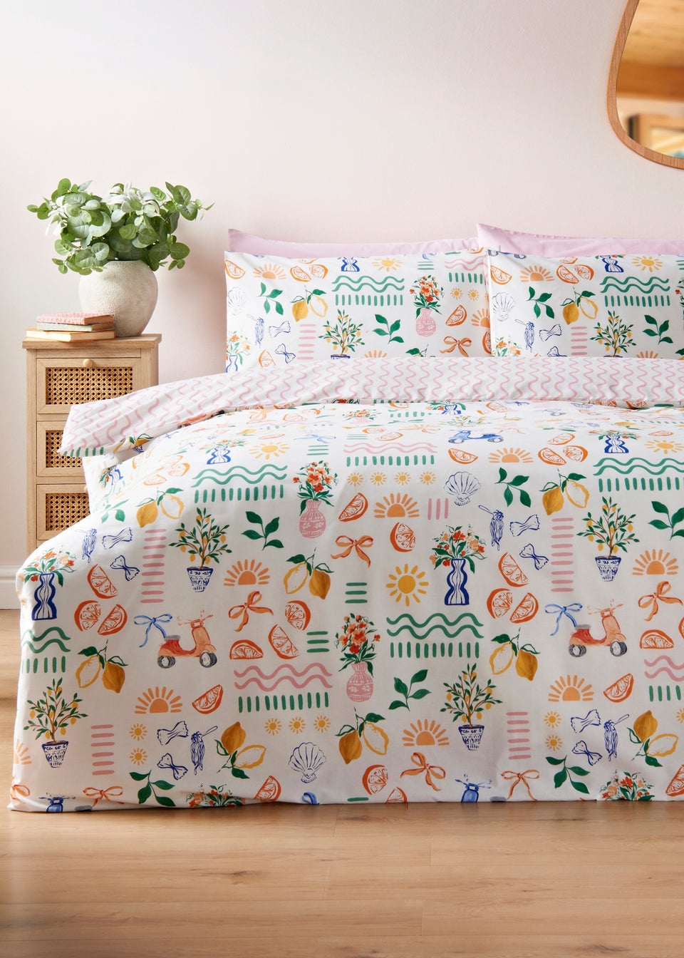 Multicolour Sorrento Tile Duvet Set