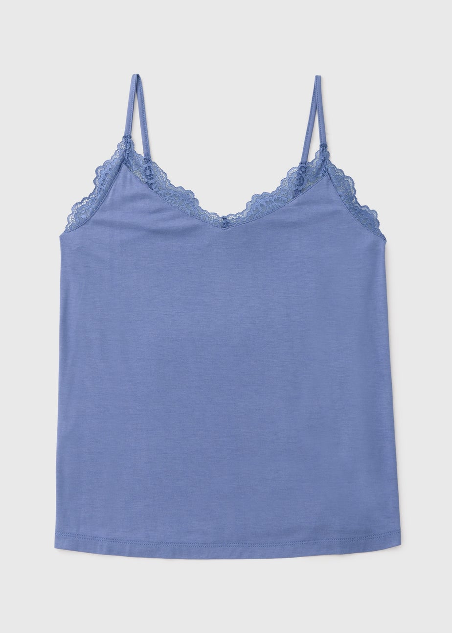 Blue Lace Cami Pyjama Top