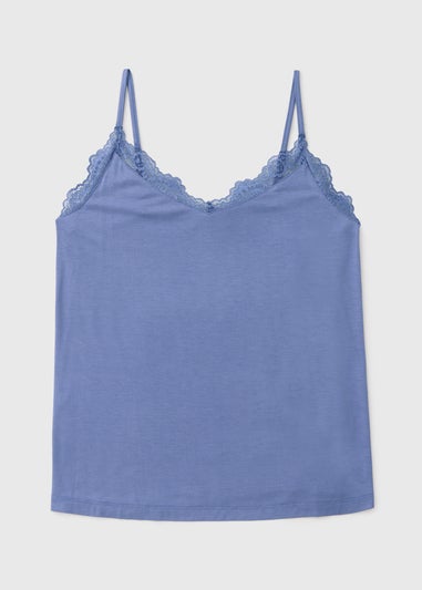 Blue Lace Cami Pyjama Top