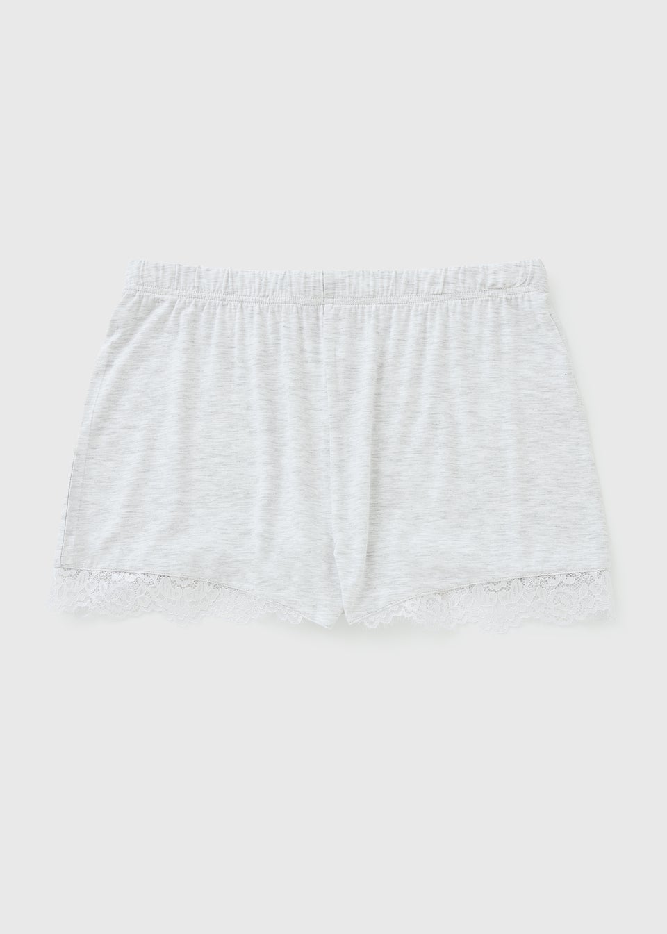 Grey Lace Pyjama Shorts