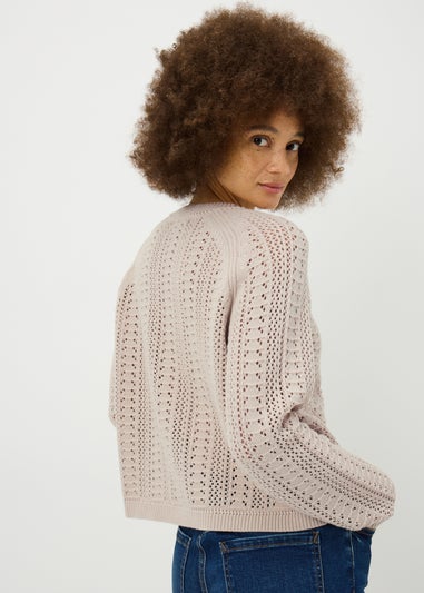 Ivory Pointelle Cardigan