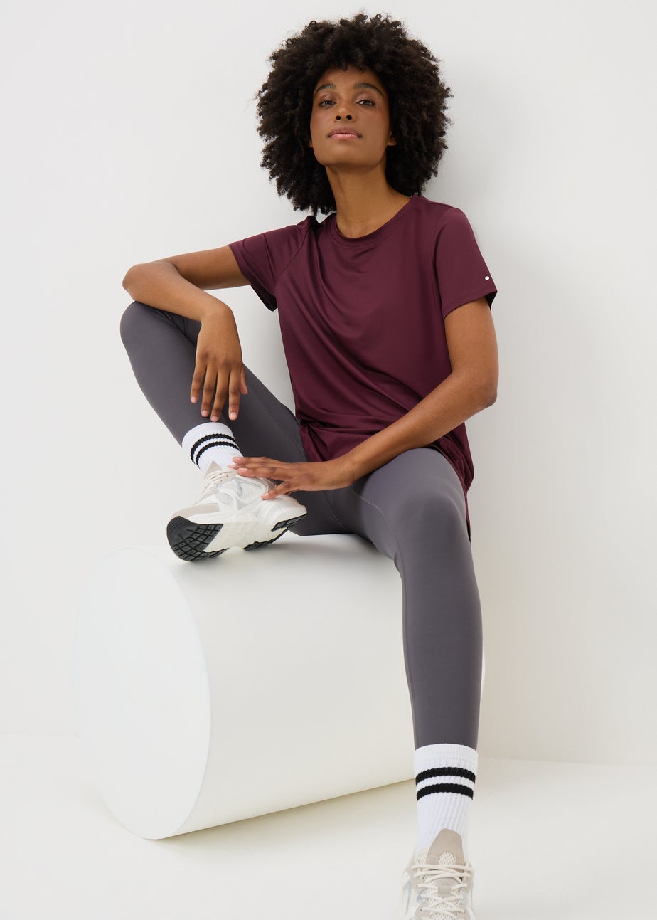 Souluxe Burgundy Longline T-Shirt