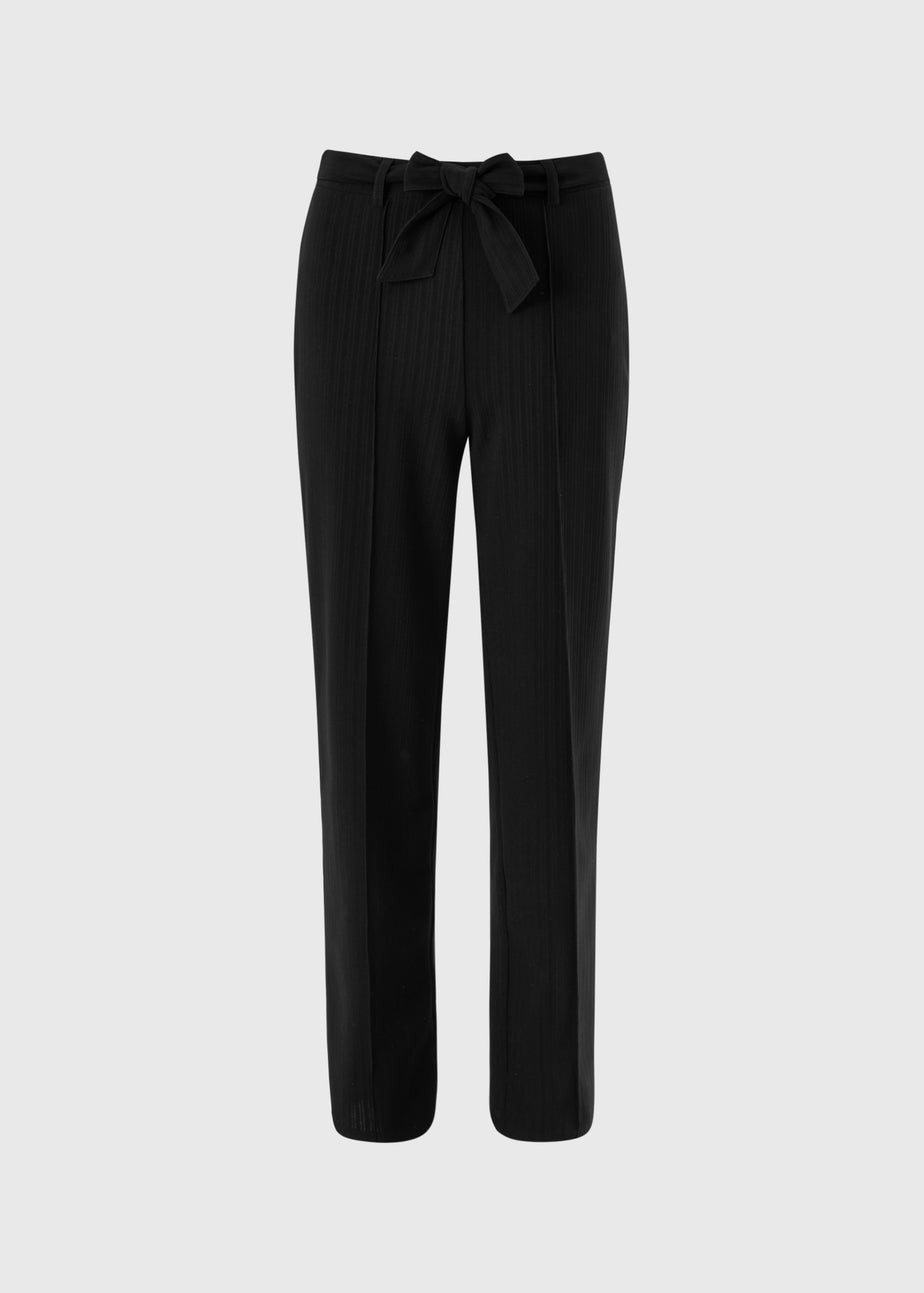 Et Vous Black Belted Tapered Trousers