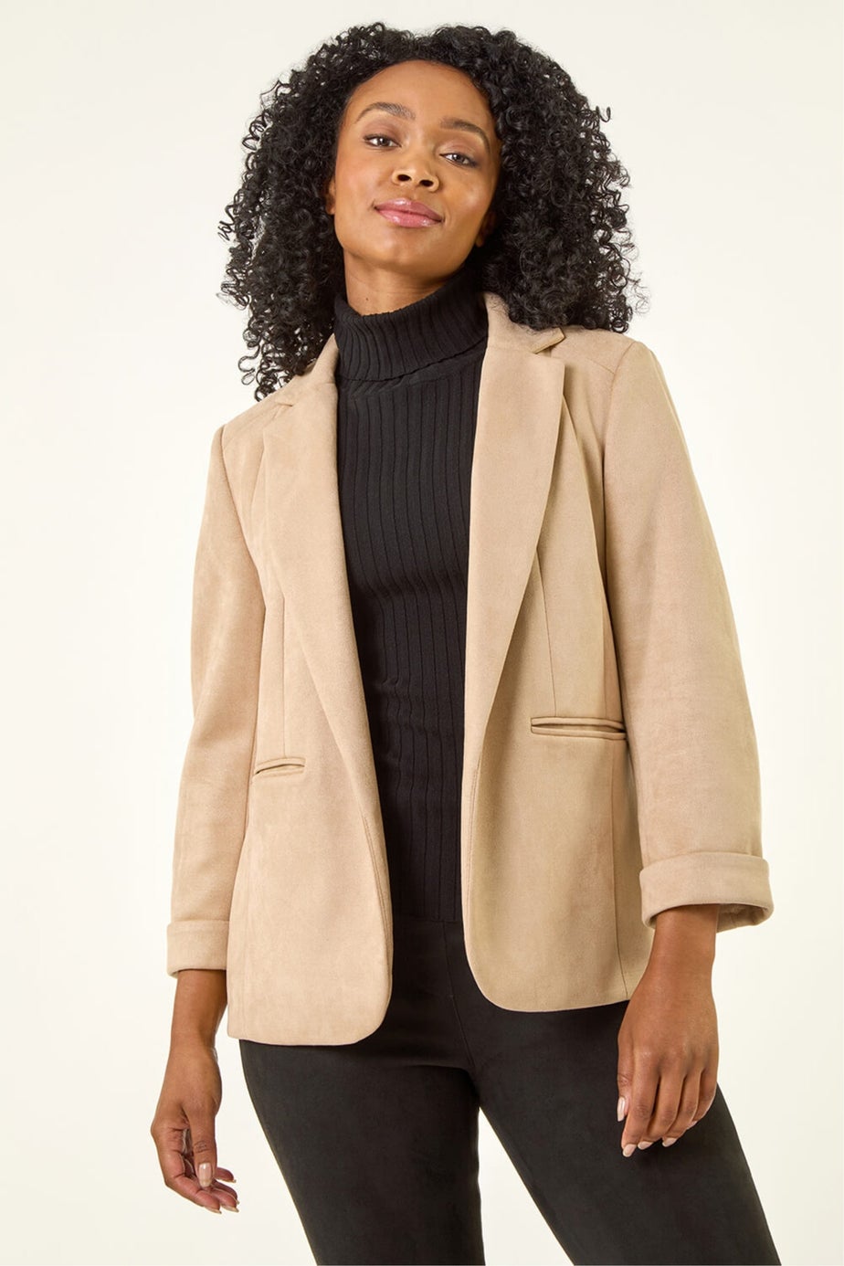 Roman Stone Petite Suedette Blazer