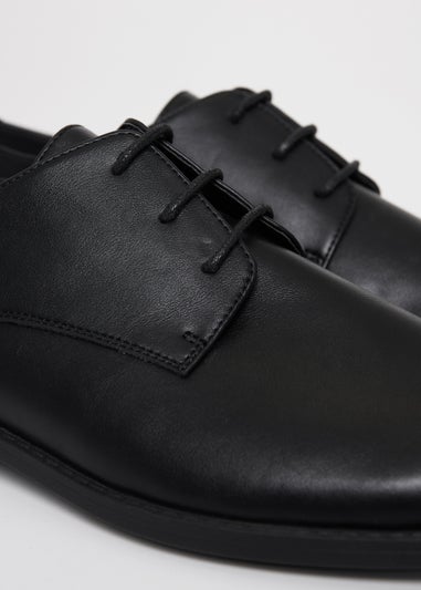 Threadbare Black Lace Up Derby Shoes