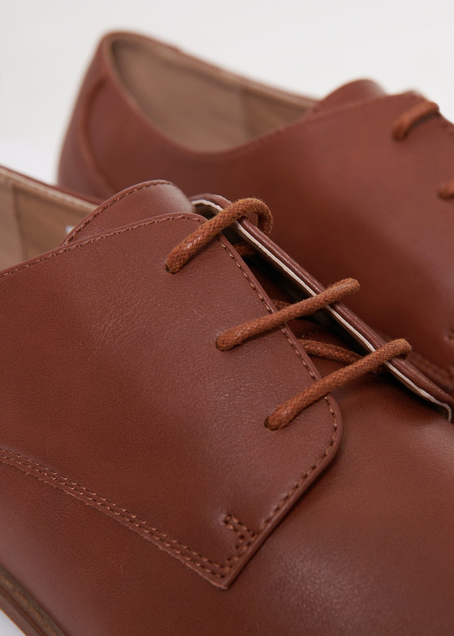 Threadbare Brown Lace Up Derby Shoes