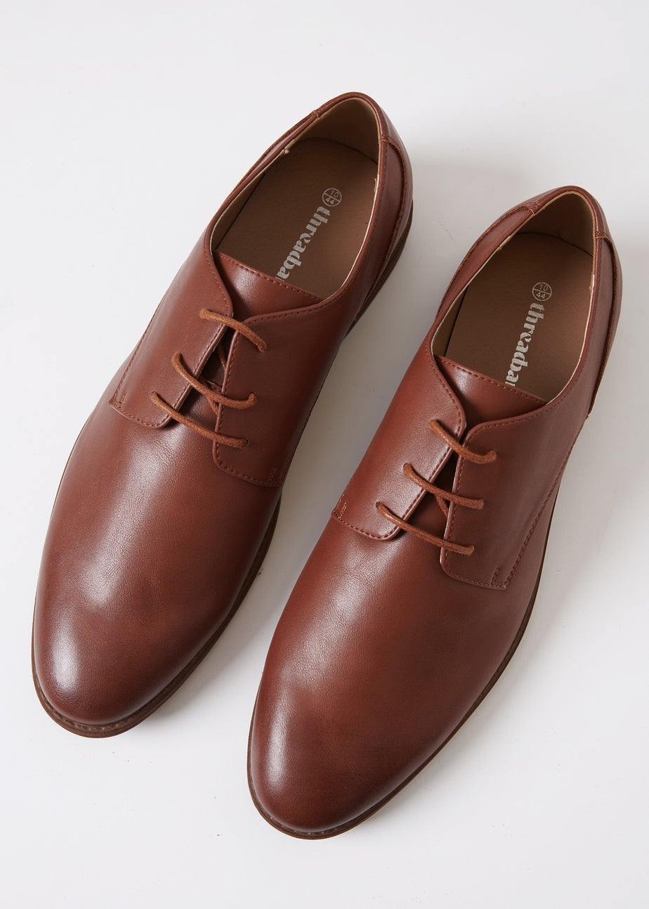 Threadbare Brown Lace Up Derby Shoes