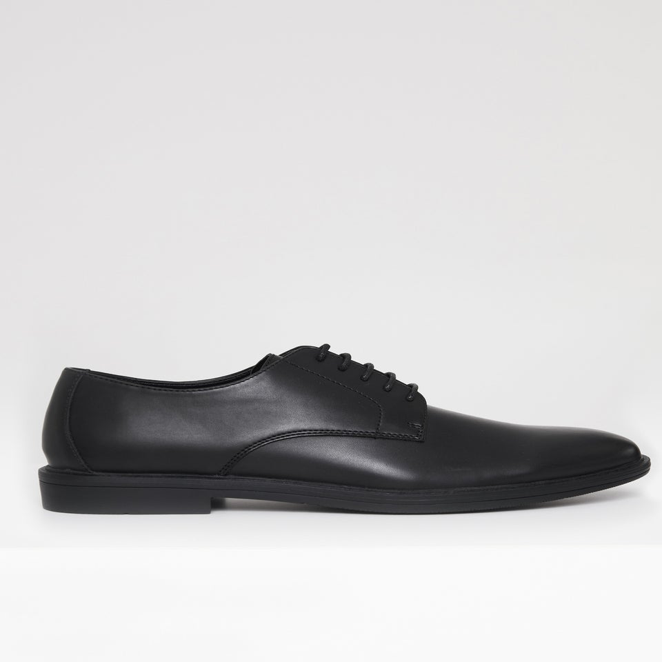 Threadbare Black Lace Up Smart Shoes