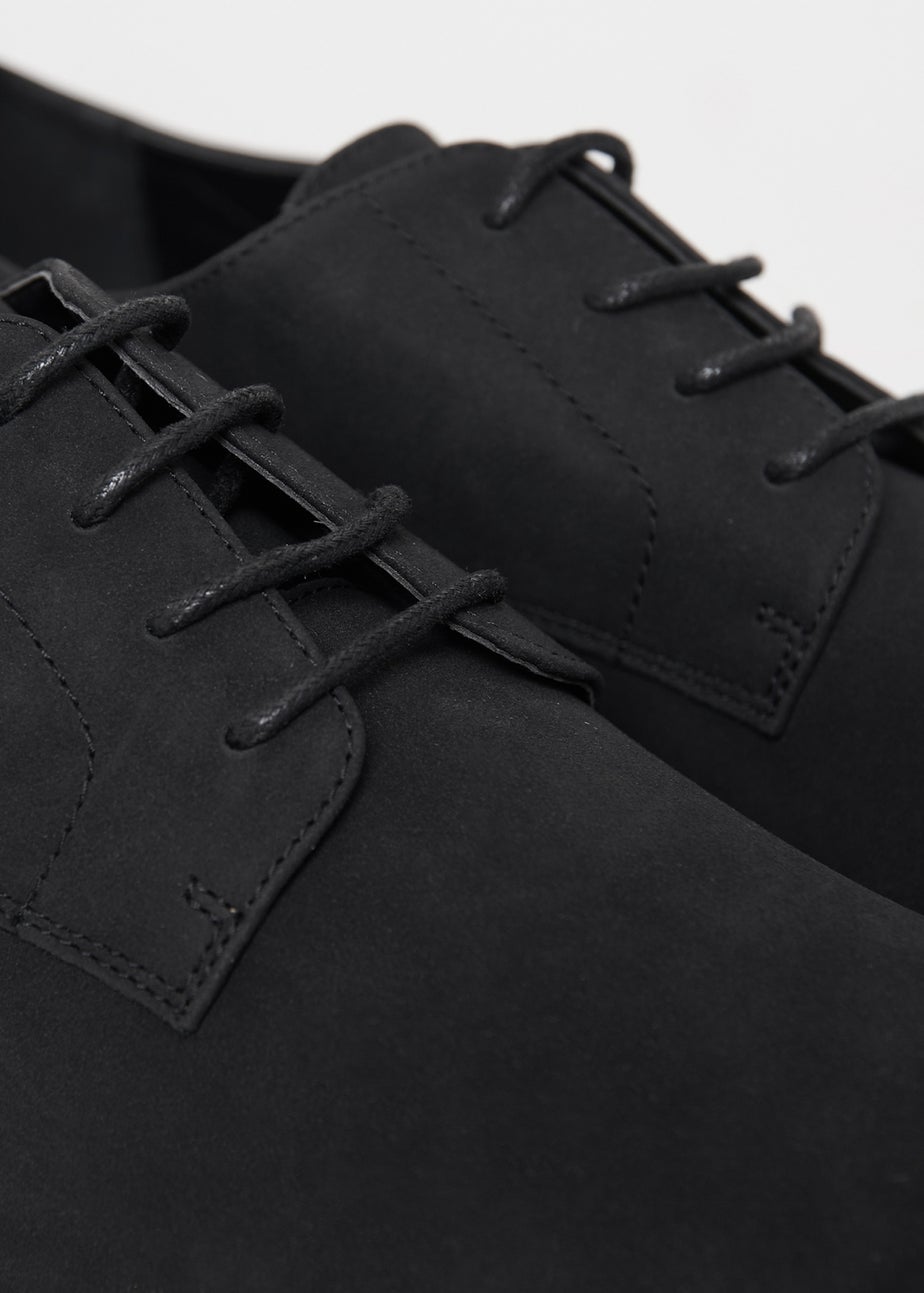 Threadbare Black Faux Suede Derby Shoes