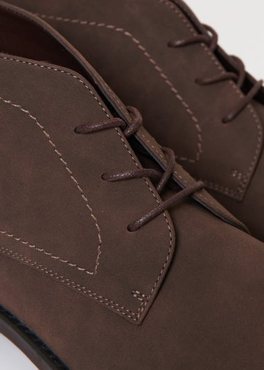 Threadbare Brown Faux Suede Chukka Boots
