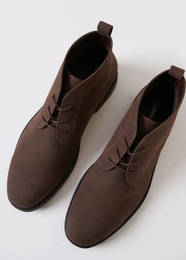 Threadbare Brown Faux Suede Chukka Boots