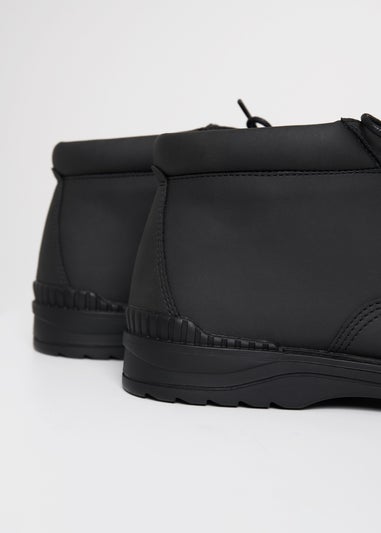 Threadbare Black Lace Up Casual Boots