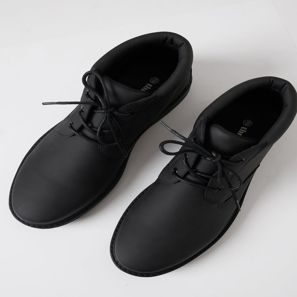 Threadbare Black Lace Up Casual Boots