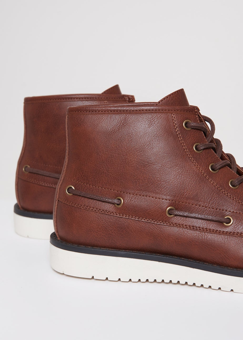 Threadbare Brown Faux Suede Moccasin Boots