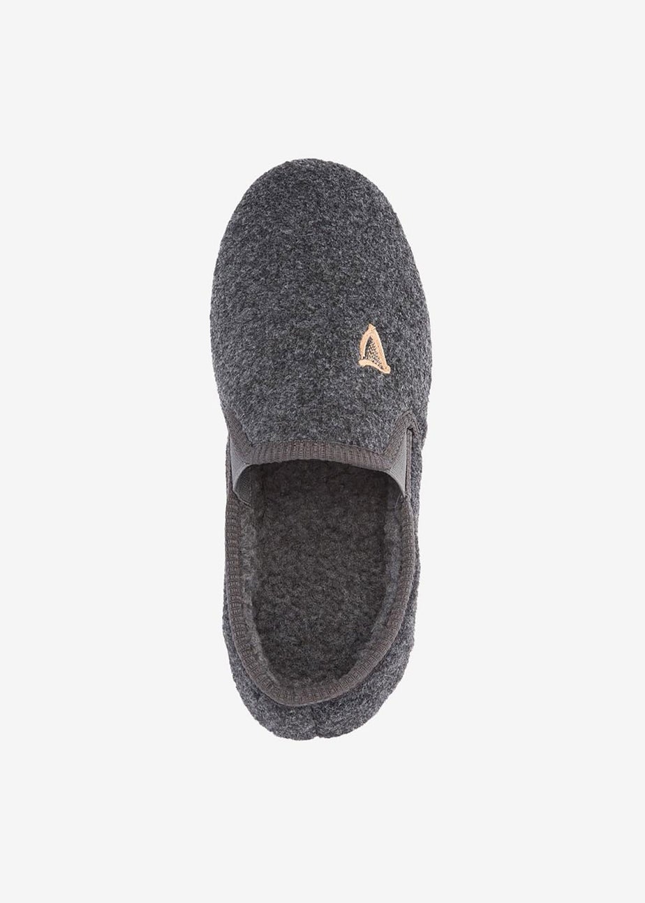 Cotton Traders Charcoal Marl Guinness Slippers