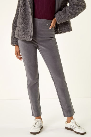 Roman Grey Corduroy Stretch Denim Trousers