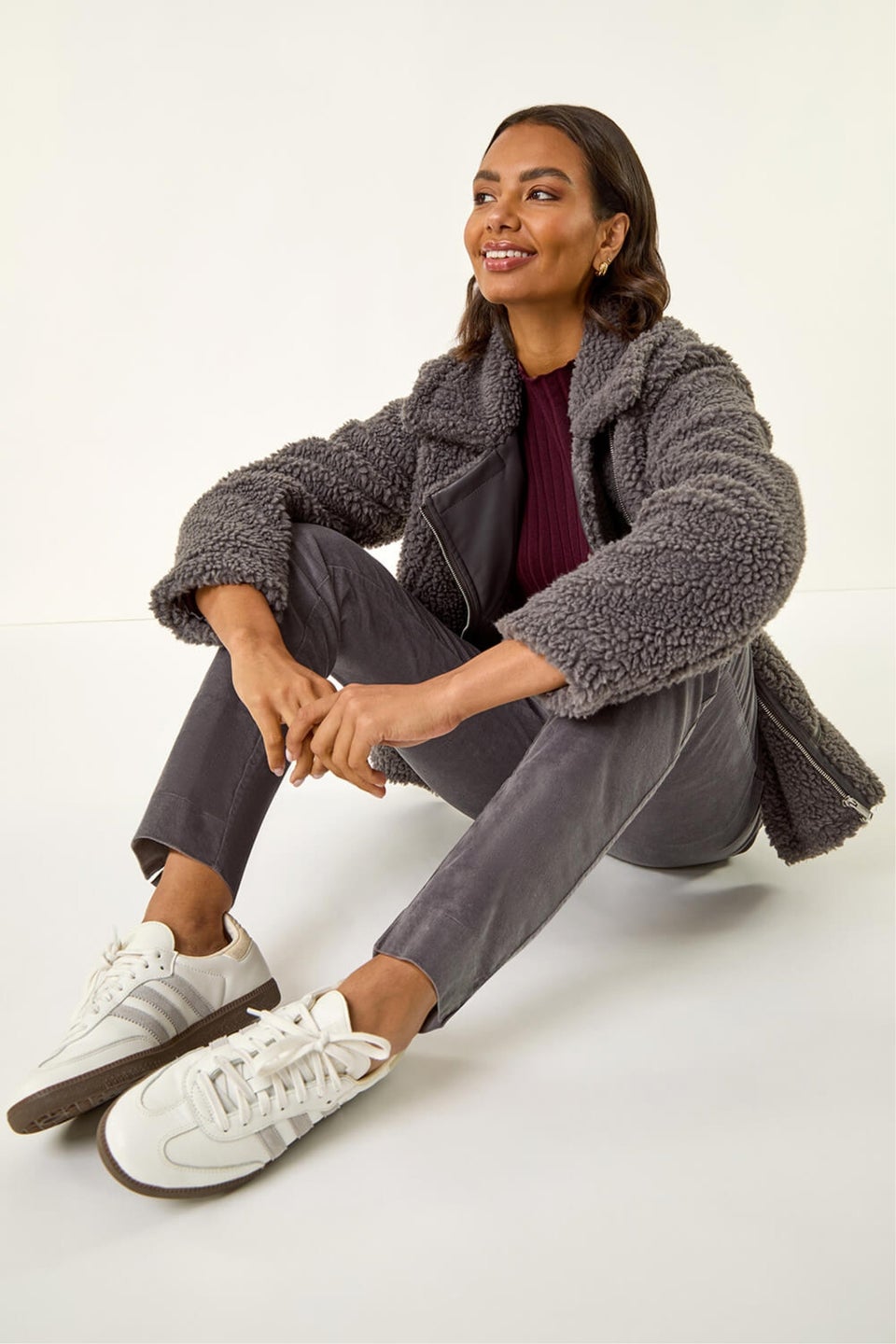 Roman Grey Corduroy Stretch Denim Trousers