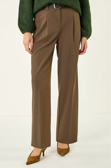 Roman Coffee Barrel Tapered Leg Trousers