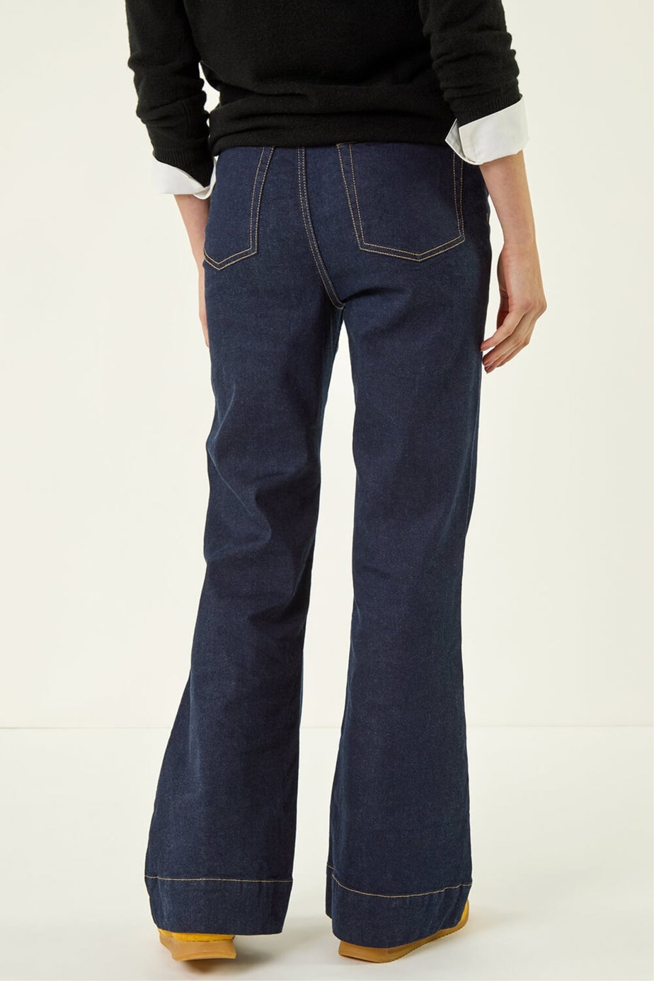 Roman Indigo Pocket Stretch Flare Jeans