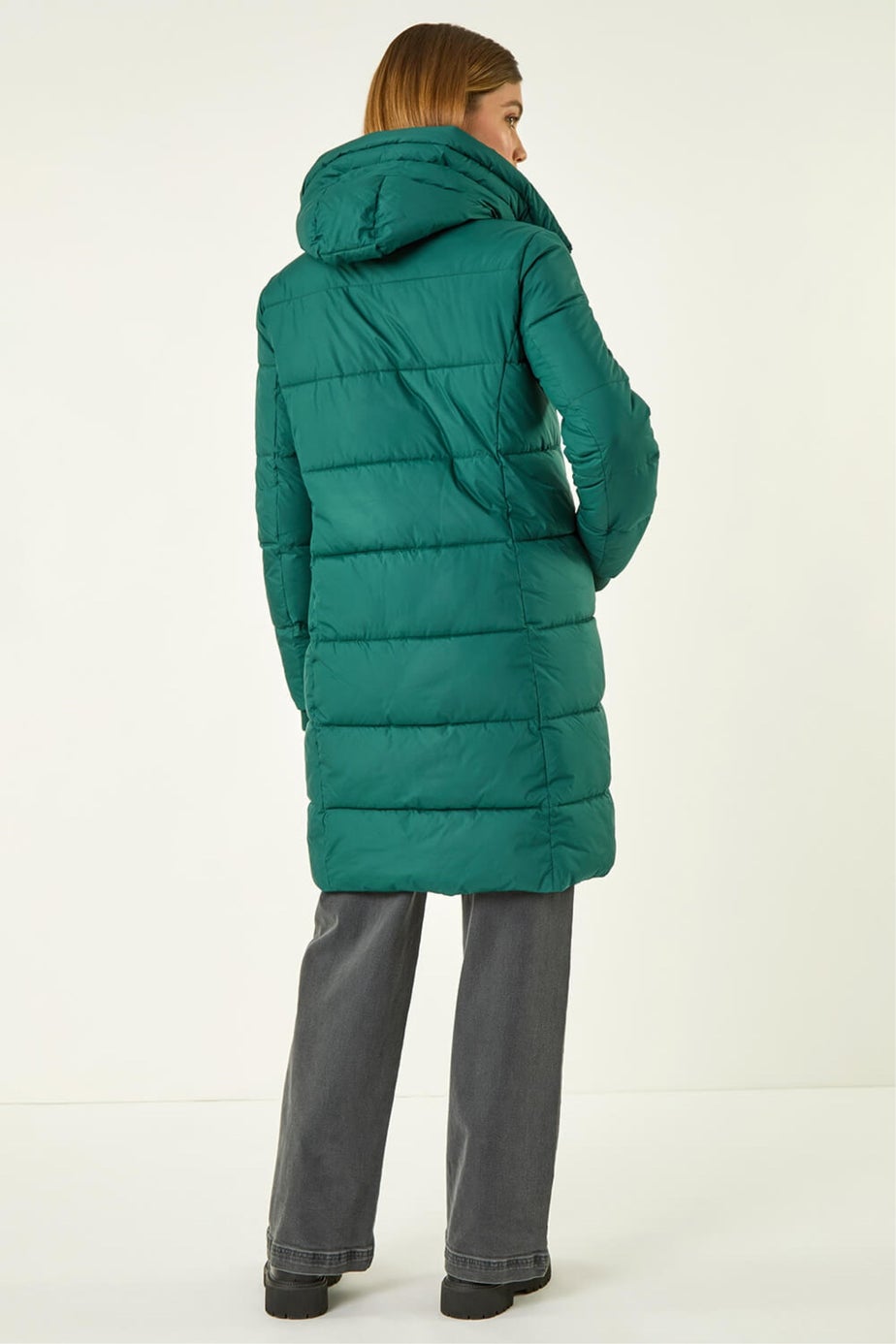Roman Forest Longline Padded Hooded Coat