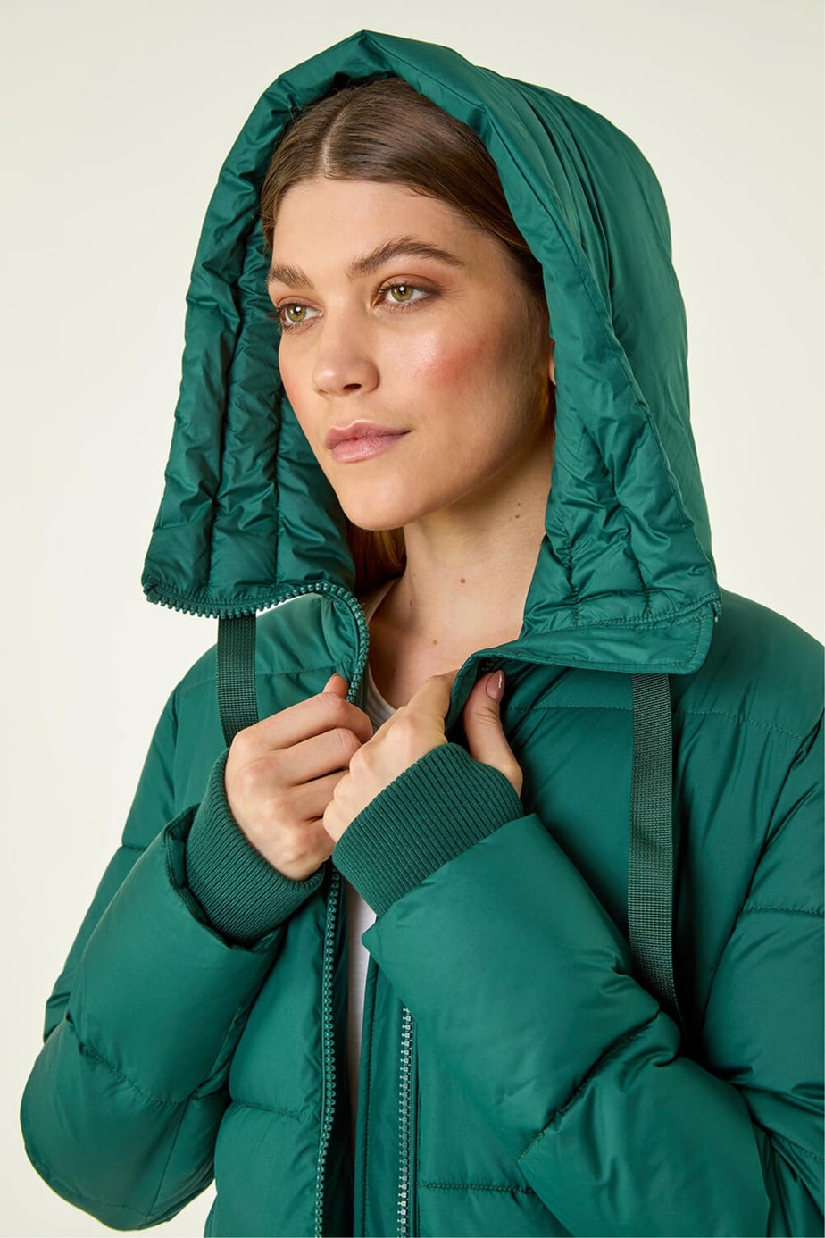 Roman Forest Longline Padded Hooded Coat