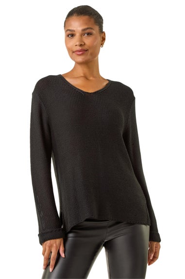 Roman Black Soft Knitted Jumper