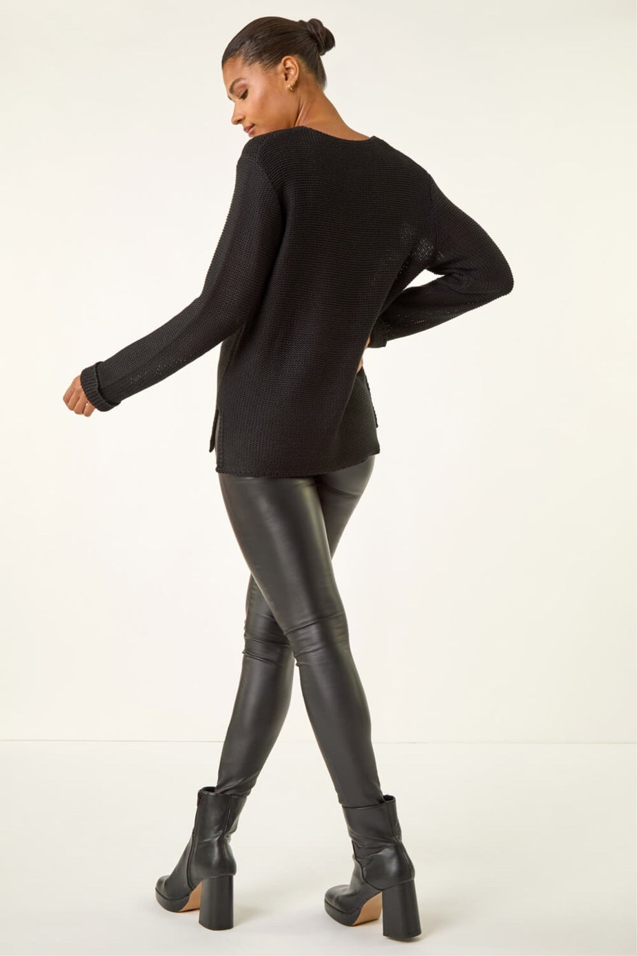 Roman Black Soft Knitted Jumper