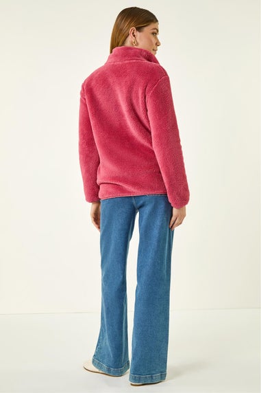 Roman Rose Soft Sherpa Fleece Jacket