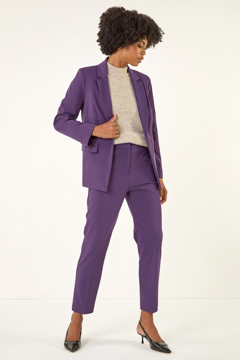 Roman Purple Tailored Collar & Revere Blazer