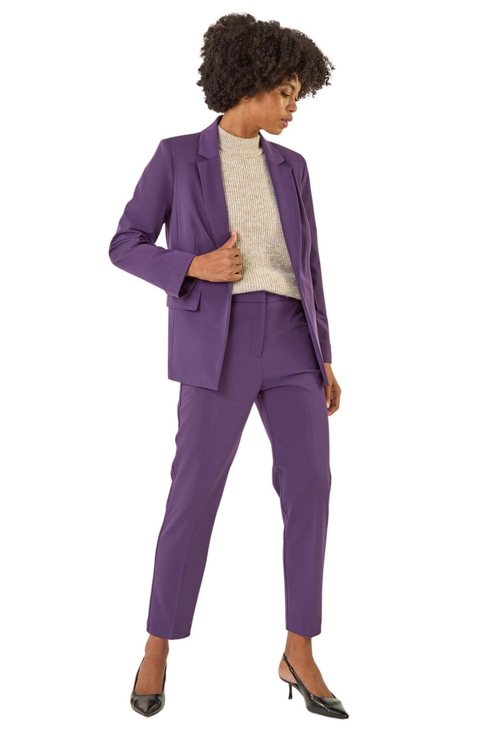 Roman Purple Tailored Collar & Revere Blazer