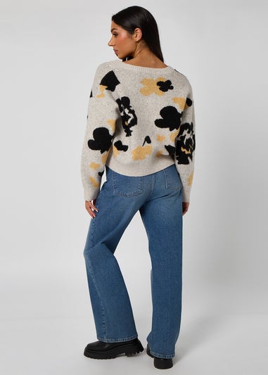 Urban Bliss Grey Floral Cardigan