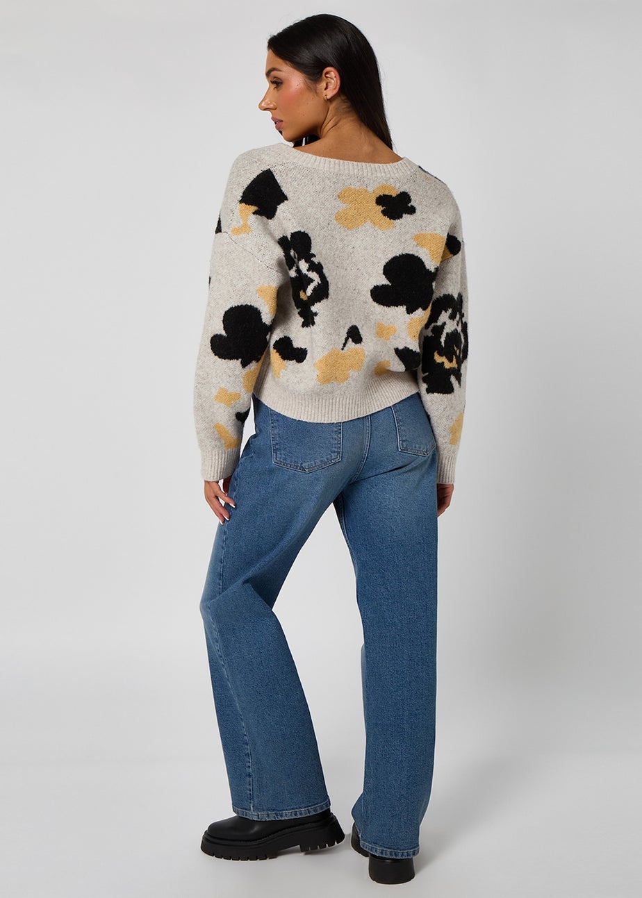 Urban Bliss Grey Floral Cardigan