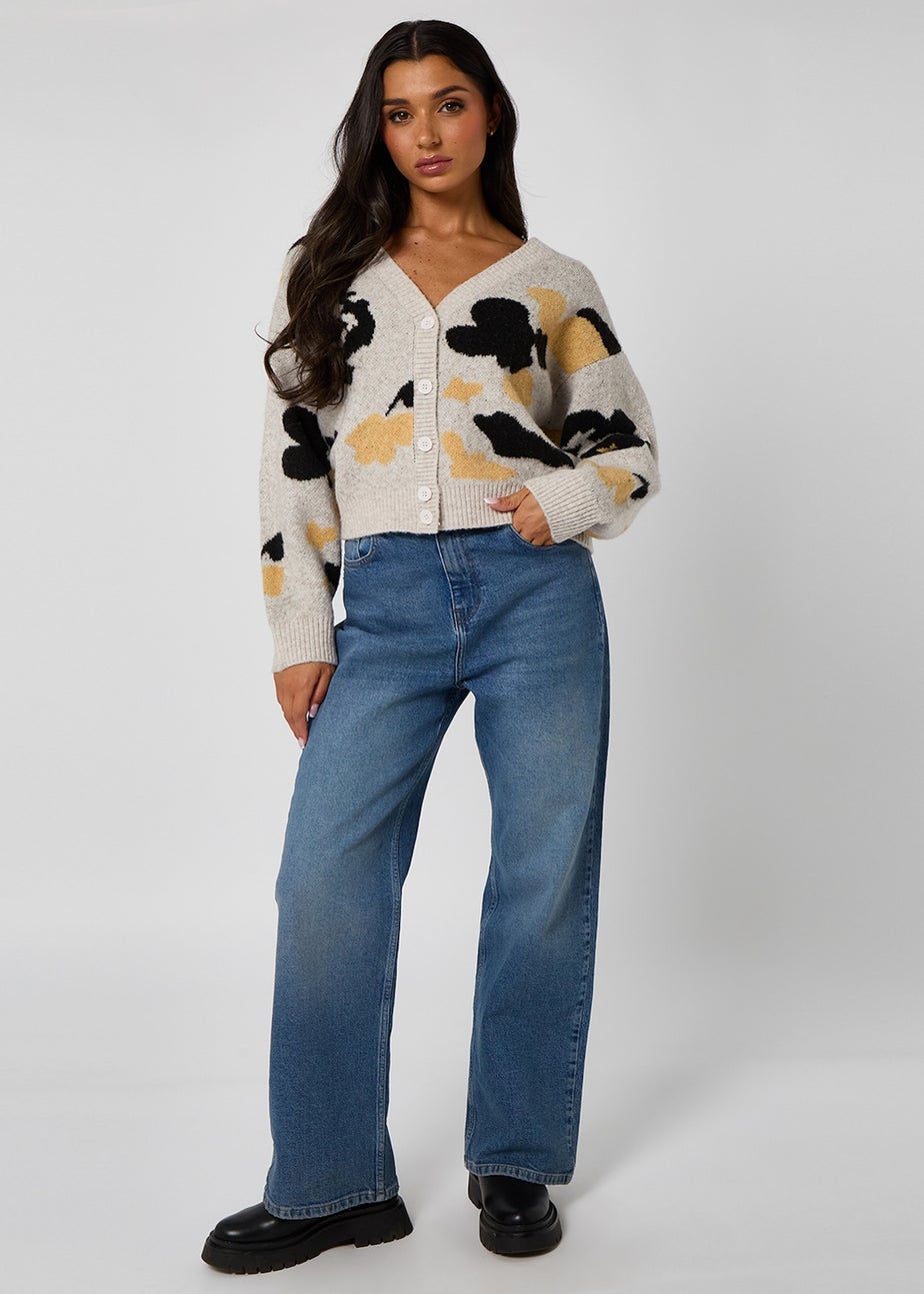 Urban Bliss Grey Floral Cardigan