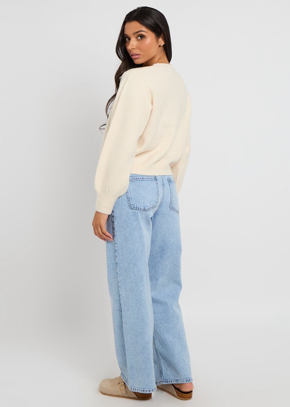 Urban Bliss Floral embroidery jumper