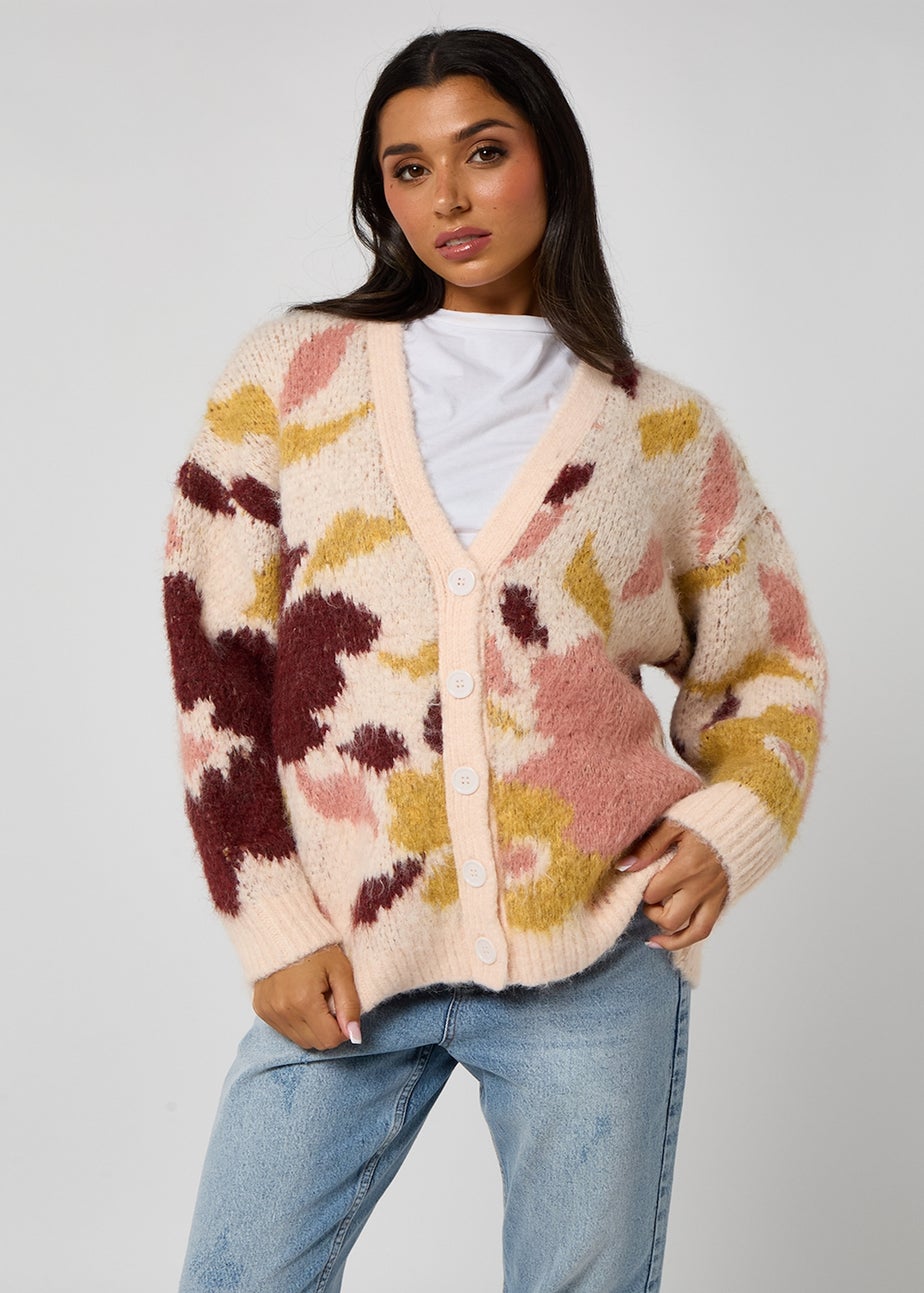 Urban Bliss Brown Floral Chunky Cardigan