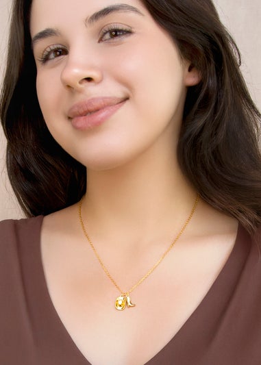 Golden Moments Sterling Silver Gold Plated Cowboy Boot and Hat Adjustable Necklace