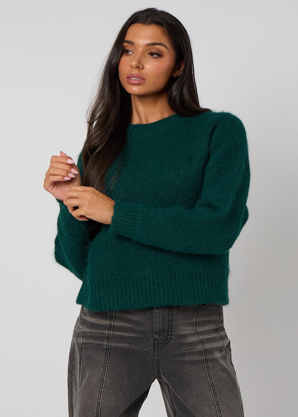 Urban Bliss Green Wool-Blend Jumper